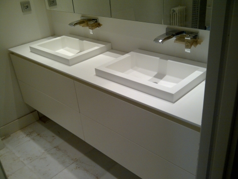 Encimera de baño de Corian 4